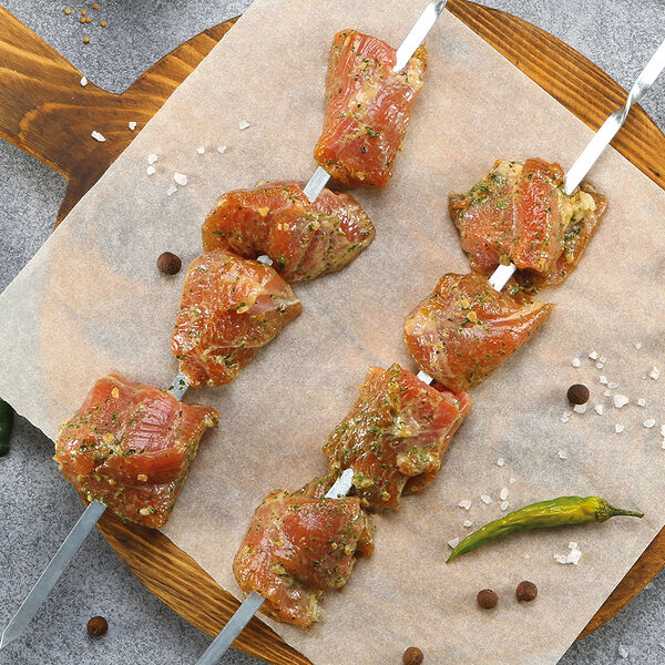 Шашлык из филе бедра индейки МясновЪ По-Царски с соевым соусом и дижонской горчицей