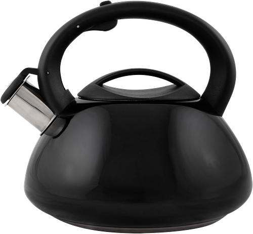 Чайник MAL-105-N со свистком, черный, 3 л, нерж. сталь