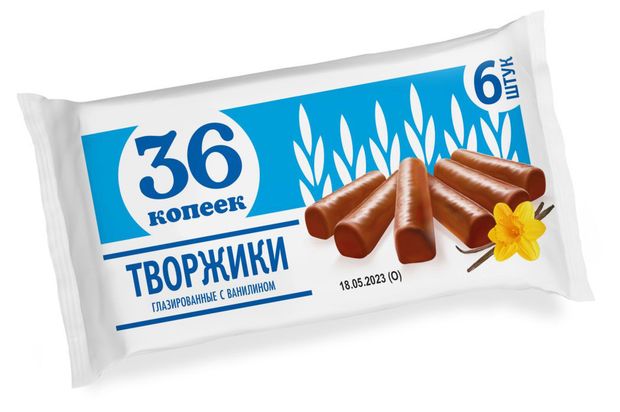 

Сырок 36 копеек творожный глазированный с ароматом ванилина 26% 6 шт. x 30 г