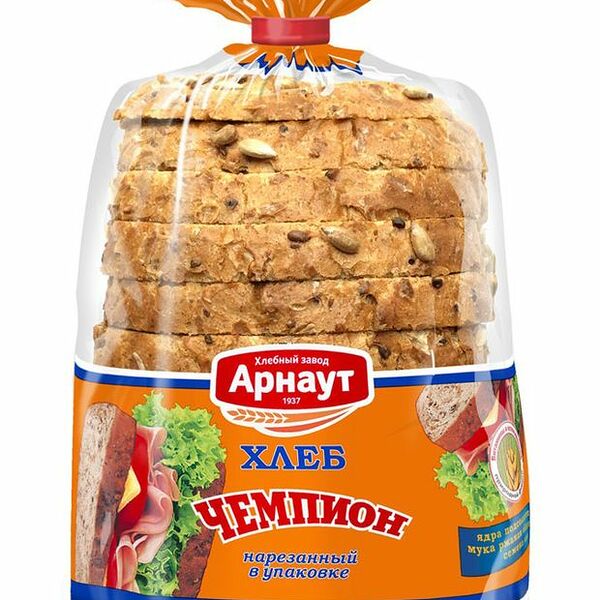 Хлеб ржано-пшеничный Арнаут Чемпион с семенами льна в нарезке 350 г
