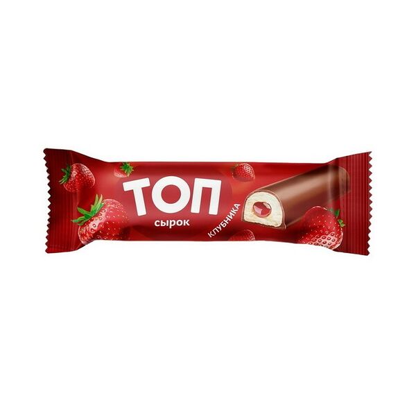 Сырок творожный глазированный Топ клубника 20%