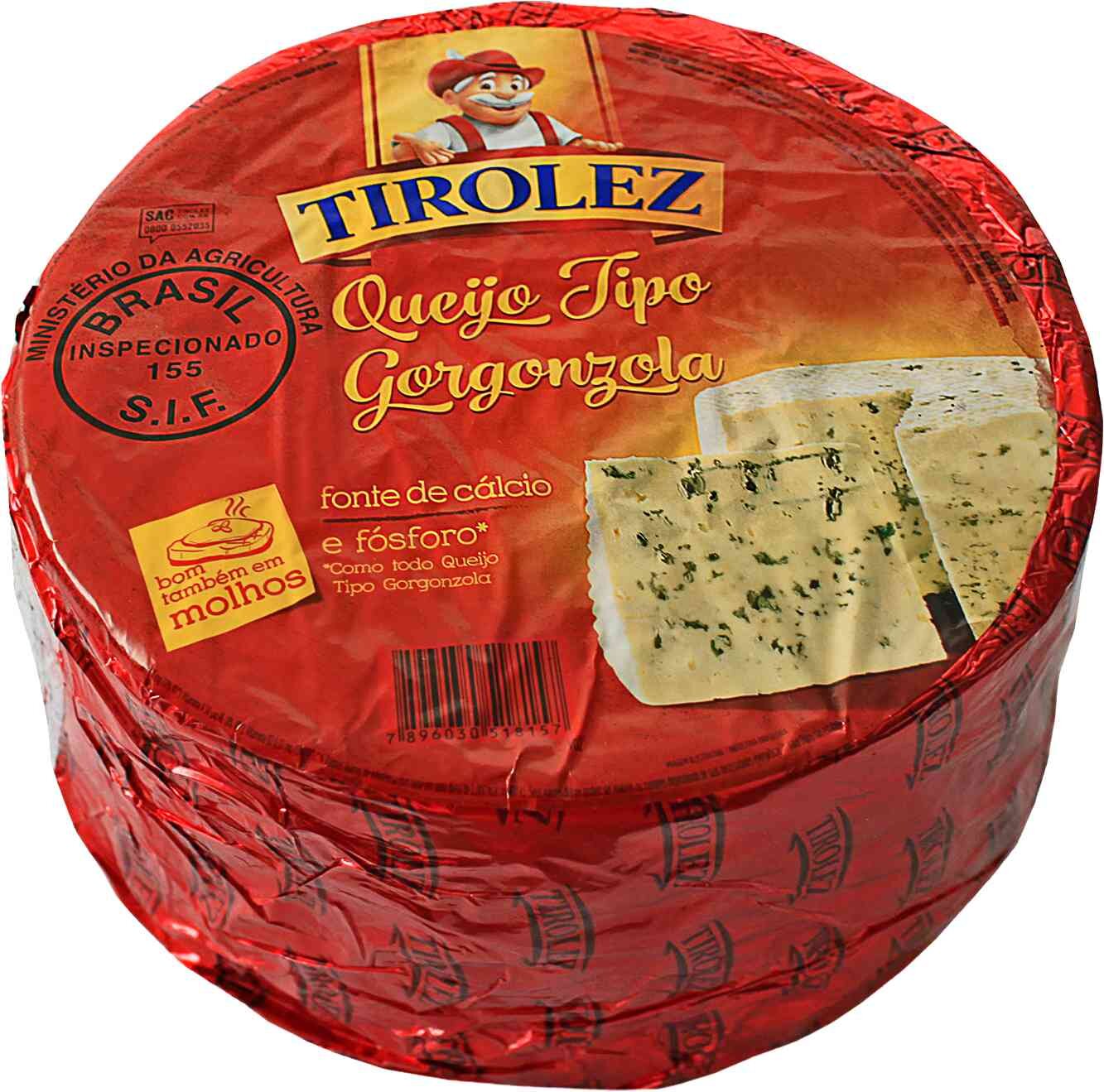 

Сыр Tirolez с голубой плесенью Горгонзола, вес