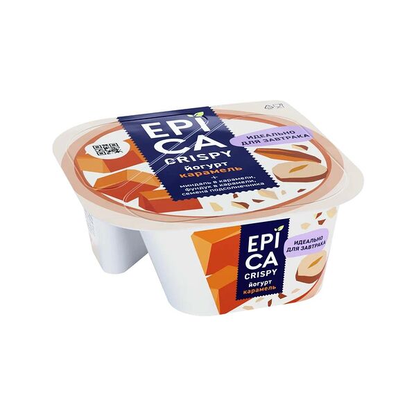Йогурт Epica Crispy Карамель 4.8%, 140 г