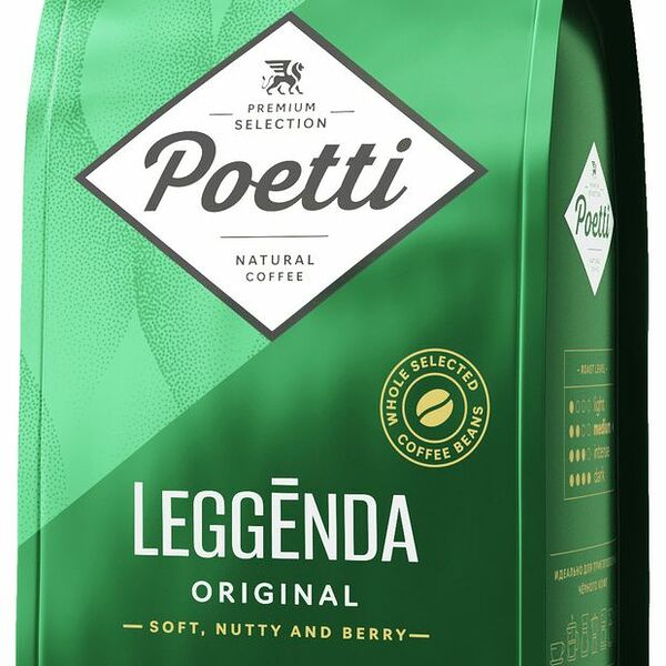 Кофе в зернах Poetti Leggenda Original натуральный жареный 1 кг