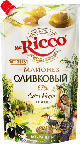 

Майонез Mr.Ricco Оливковый 67% 400 мл