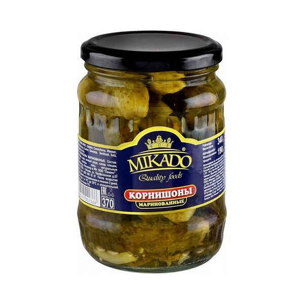 Корнишоны маринованные 370мл ст/б Микадо