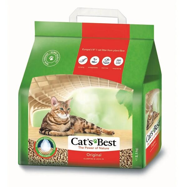 Наполнитель для туалета Cat's Best древесный 2.1 кг