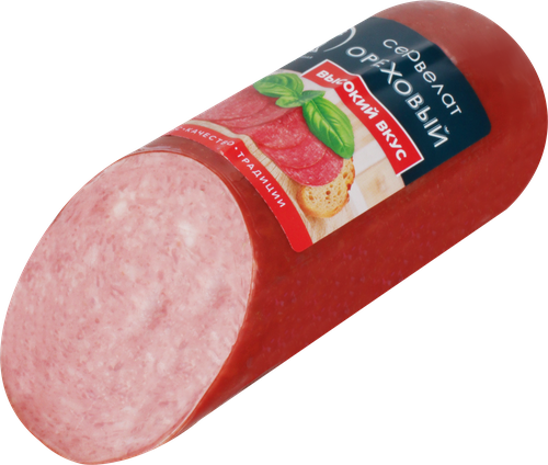 

Сервелат варено-копченый Высокий вкус Ореховый 250 г