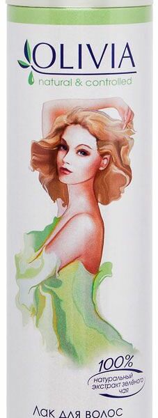 Лак для волос Olivia Сильная фиксация с экстрактом зеленого чая аэрозоль