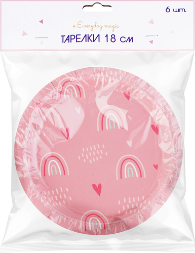 

Тарелки одноразовые Girls d=18см бумажные Арт. ТРЛ18, 6шт