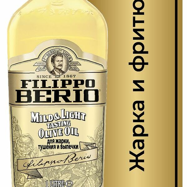 Масло оливковое Filippo Berio Mild & Light рафинированное c добавлением нерафинированного 1000 мл