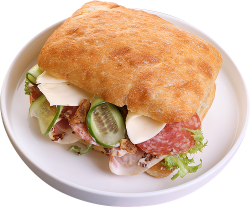 Брускетта Лента Fresh с карбонатом, салями и горчичным соусом 250 г