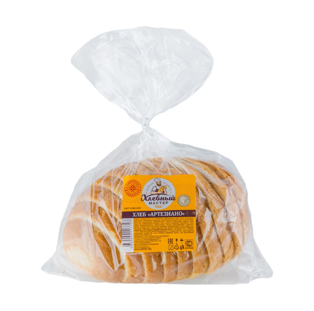 

Хлеб Хлебный мастер Артезиано нарезка 170 г