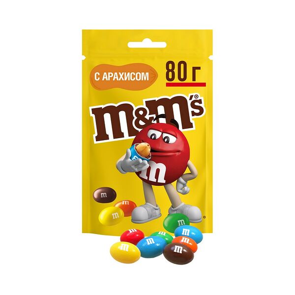 Драже M&M’s с арахисом мол шоколад 80г
