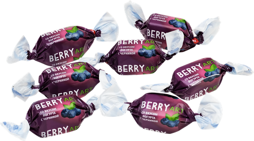 

Конфеты желейные BerryArt йогурт и черника глазированные весовые
