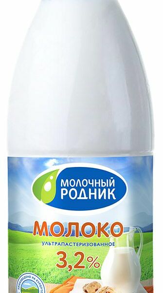 Молоко Молочный Родник ультрапастеризованное 3,2% 900 мл