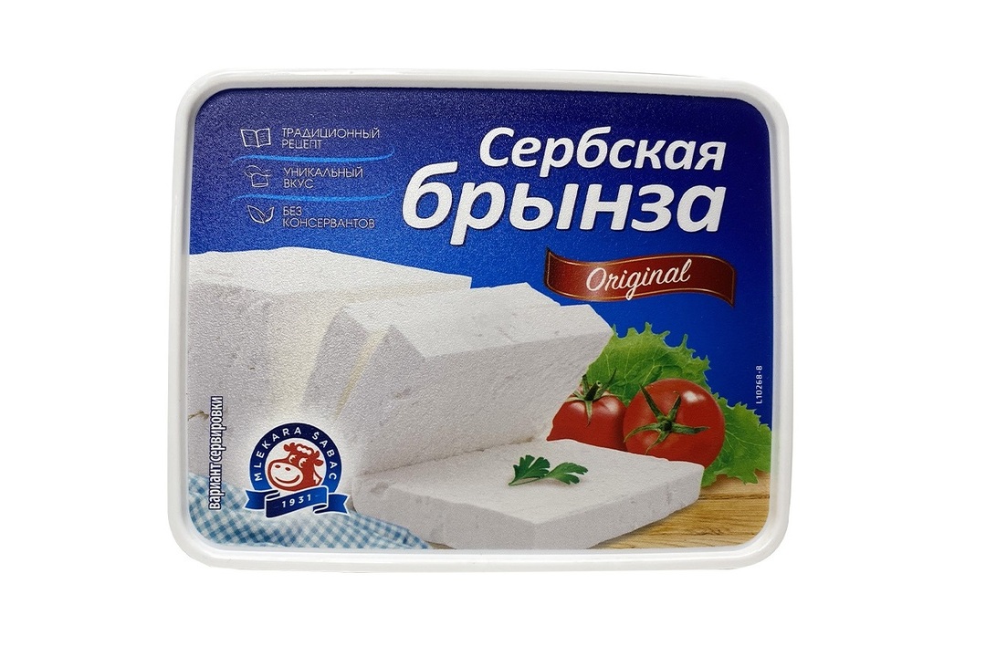 

Сыр Mlekara Sabac Сербская Брынза 40% 230 г