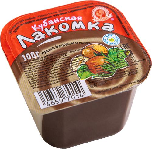 

Паста шоколадная Кубанская лакомка с фундуком и какао 100 г