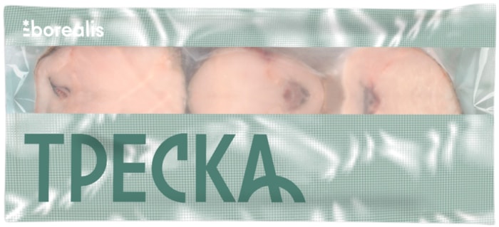 

Треска Borealis атлантическая замороженная стейки 600 г