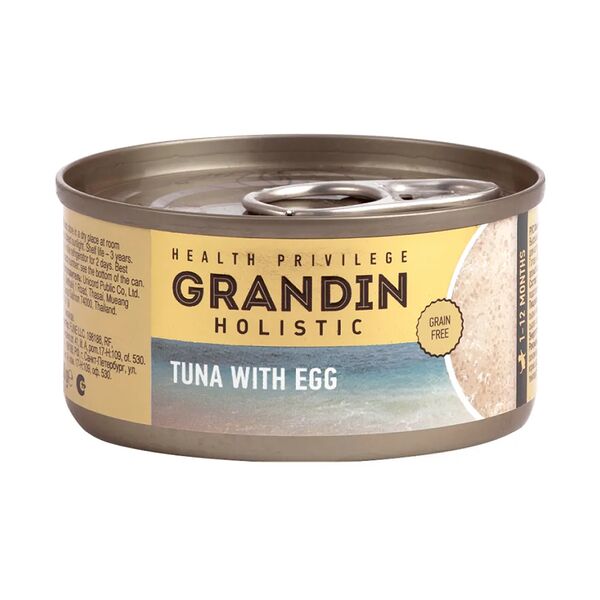  Влажный корм для котят Grandin Holistic Мусс из филе тунца с яйцом, 80 г