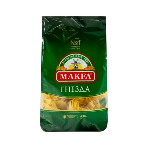 Макаронные изделия Макфа Феттуччине гнезда гр А в/с 450г