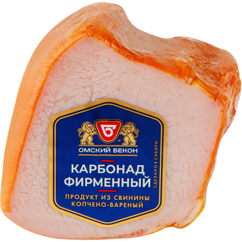 

Карбонад Омский Бекон Фирменный копчено-вареный вес
