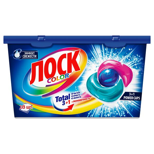 Капсулы для стирки Лоск Колор 18 шт