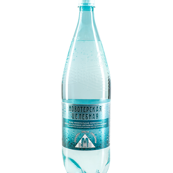 Вода Новотерская целебная минеральная лечебно-столовая газированная 1.5 л