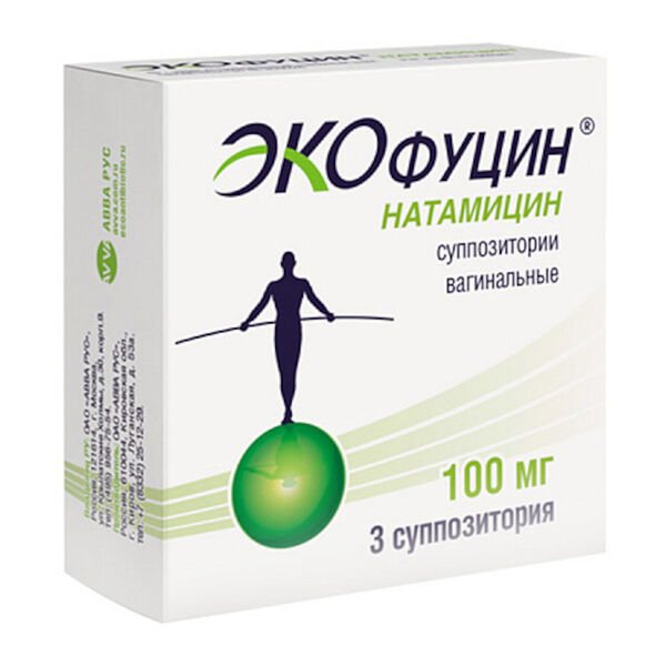 Экофуцин суппозитории вагинальные 100 мг 3 шт