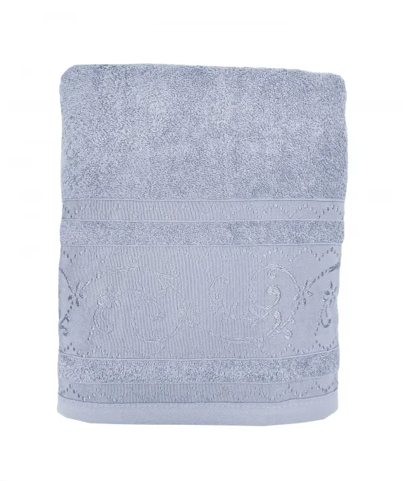

Полотенце махровое Cottonika Аврора 50х80см, серое жаккардовое, хлопок 1 шт