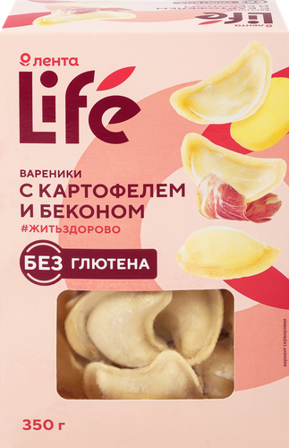 

Вареники Лента Life с картофелем и беконом без глютена 350 г