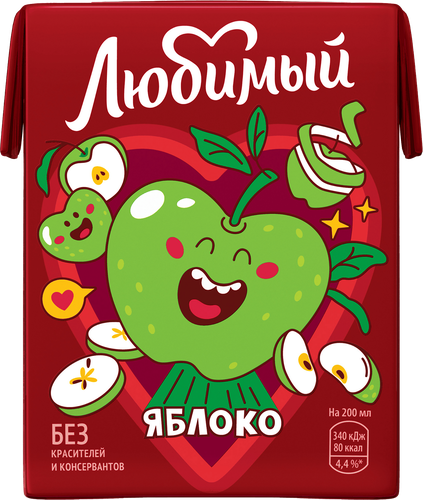 

Напиток сокосодержащий Любимый яблочный 0.2 л