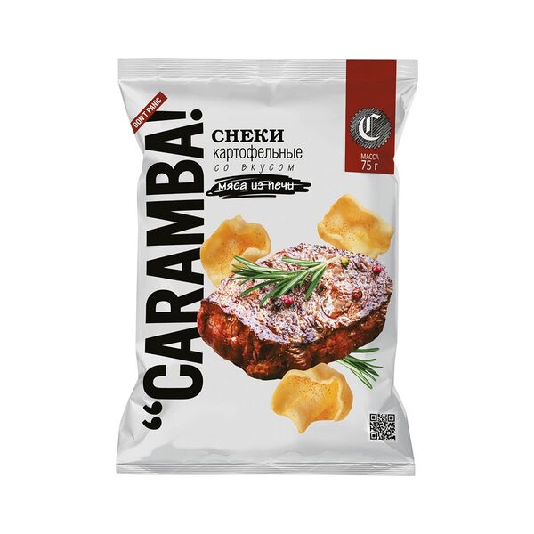 Снеки картоф Caramba со вк мяса из печи 75г