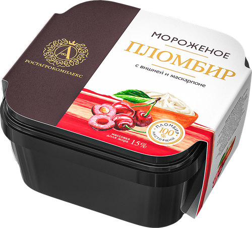 

Мороженое А.Ростагрокомплекс Пломбир с вишней и маскарпоне без змж 300 г