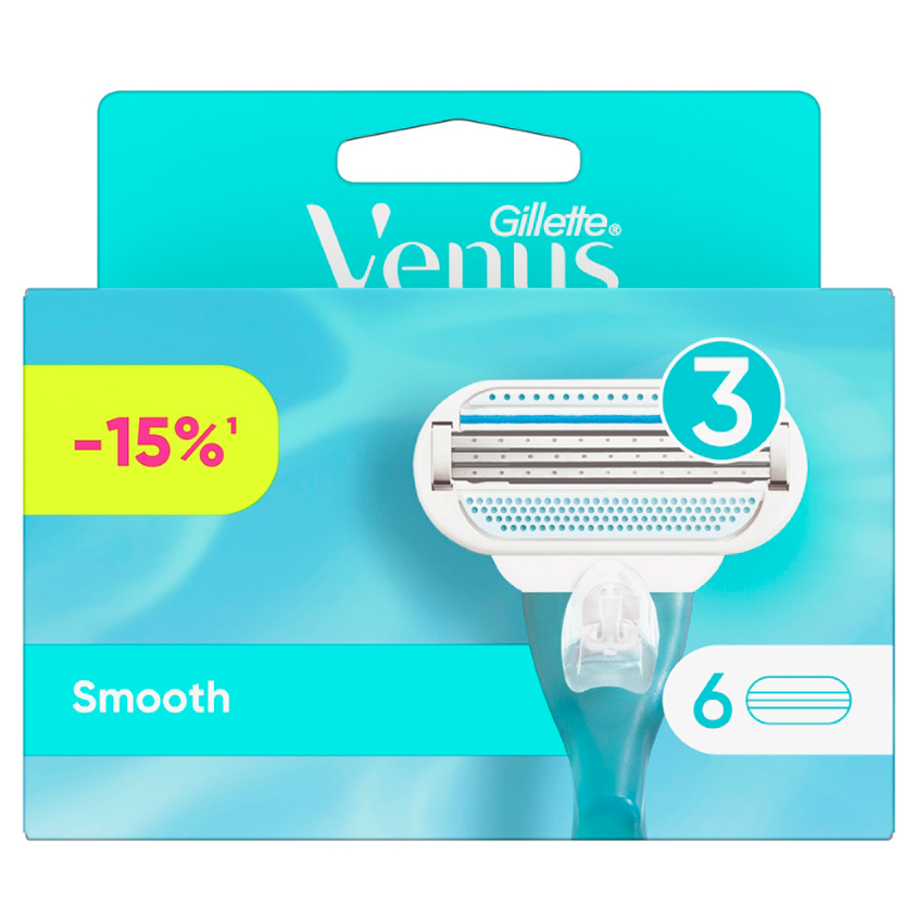 

Кассеты для станка Gillette Venus Smooth 6 шт.