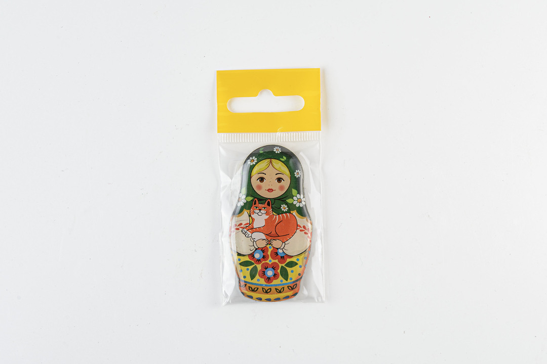 

Магнит Матрешка Простая с котом