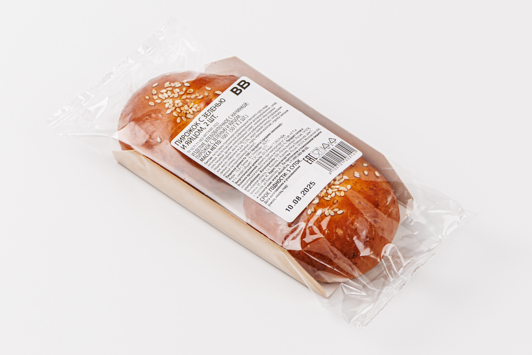 

Пирожок ВкусВилл с зеленью и яйцом 2 шт 100 г