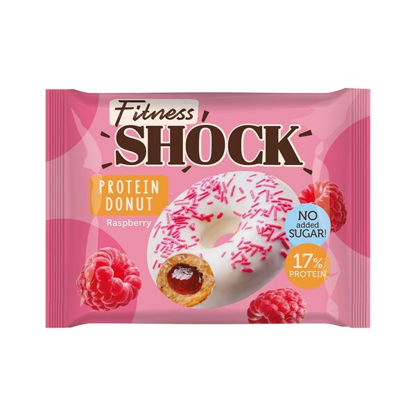 Изд кондит глаз Донат с малиновой начинкой FitnesSHOCK PROTEIN DONUT 70г