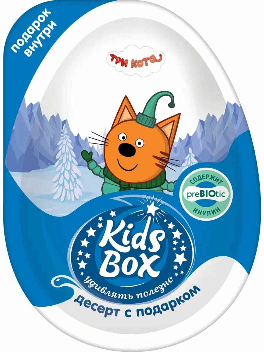 

Яйцо-десерт Kids Box Три кота сахаристый с подарком 20 г, дизайн в ассортименте