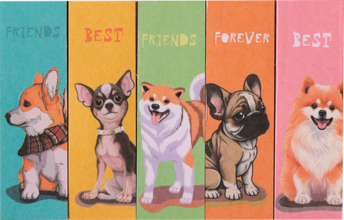 

Набор стикеров-закладок 1.5х5 см 20 листов 5 шт