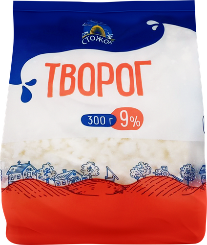 

Творог Стожок 9% пакет БЗМЖ 300 г