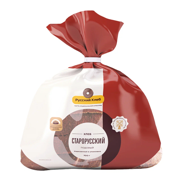 

Хлеб Русский хлеб Старорусский подовый в нарезке 700 г