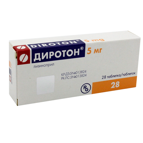 Диротон 5 мг № 28 табл