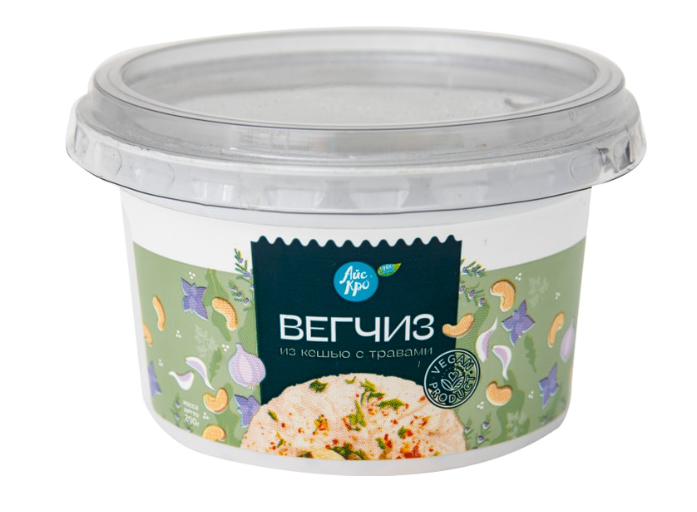 

Продукт растительный ВегЧиз из кешью с французскими травами и чесноком АйсКро 200 г