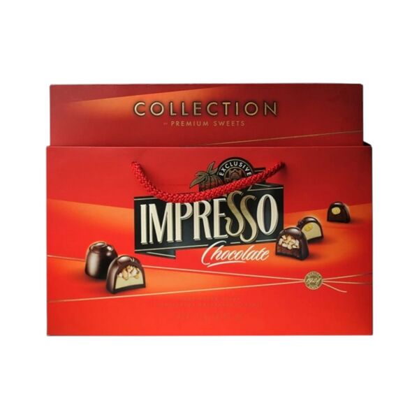 Подарочный набор шок конфет Импрессо Премиум кор терм пл дизайн Красный 424г