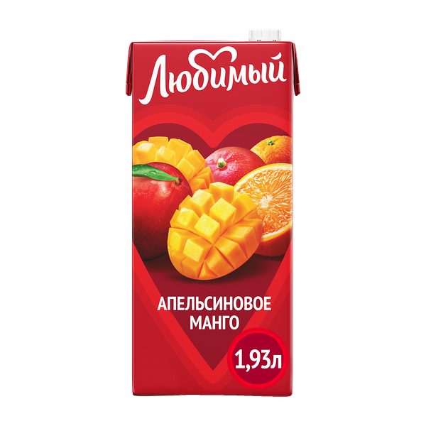 Напиток Любимый Апельсиновое манго с мякотью 1.93 л