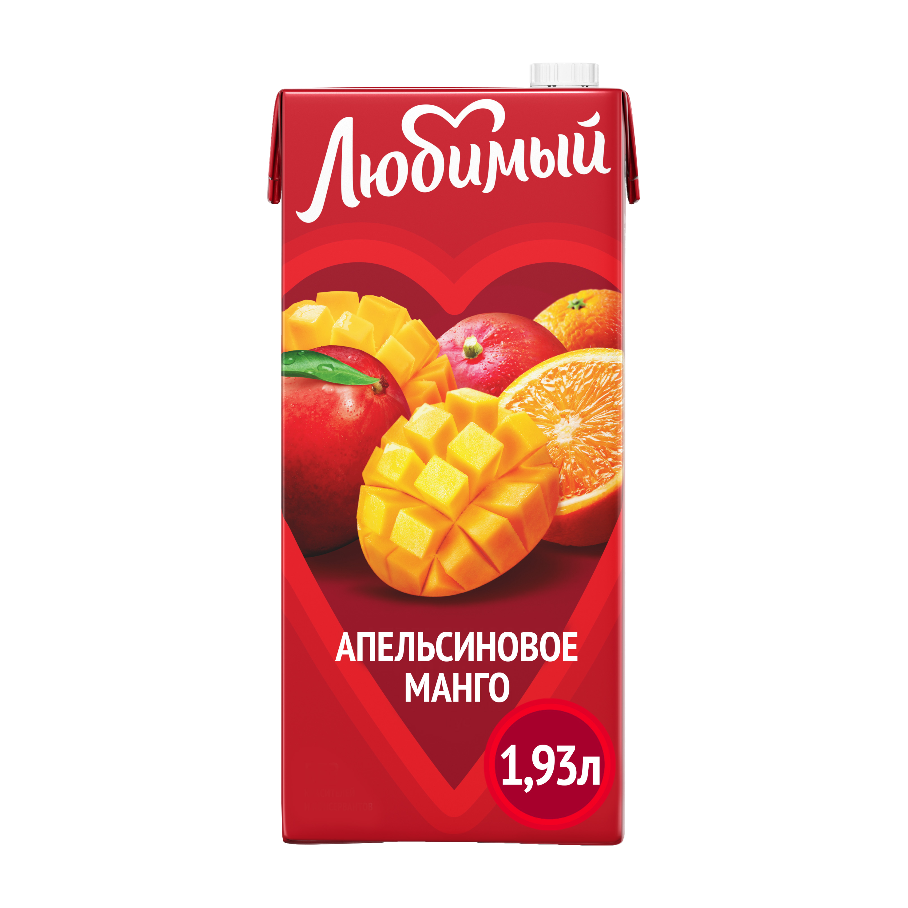 

Напиток Любимый Апельсиновое манго с мякотью 0.95 л