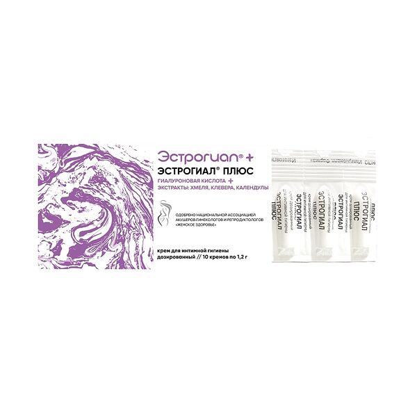 Крем Эстрогиал Плюс для интимной гигиены дозированный 1.2 г 10 шт