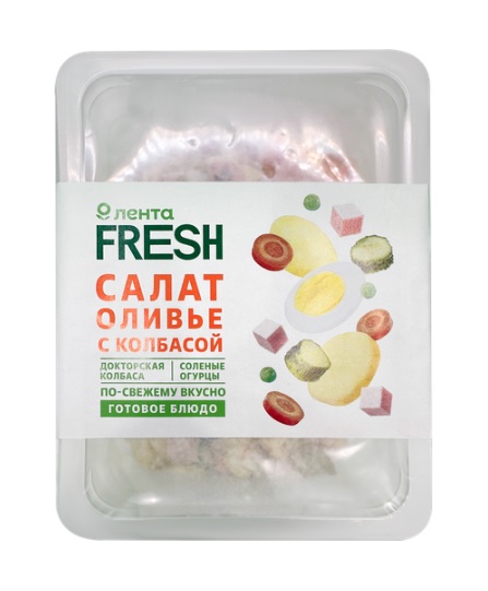 

Салат Лента Fresh Оливье с докторской колбасой 200 г