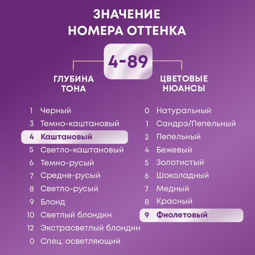 

Стойкая крем-краска для волос Палетт Интенсивный цвет 4-89 (RFE3) Баклажан 110 мл